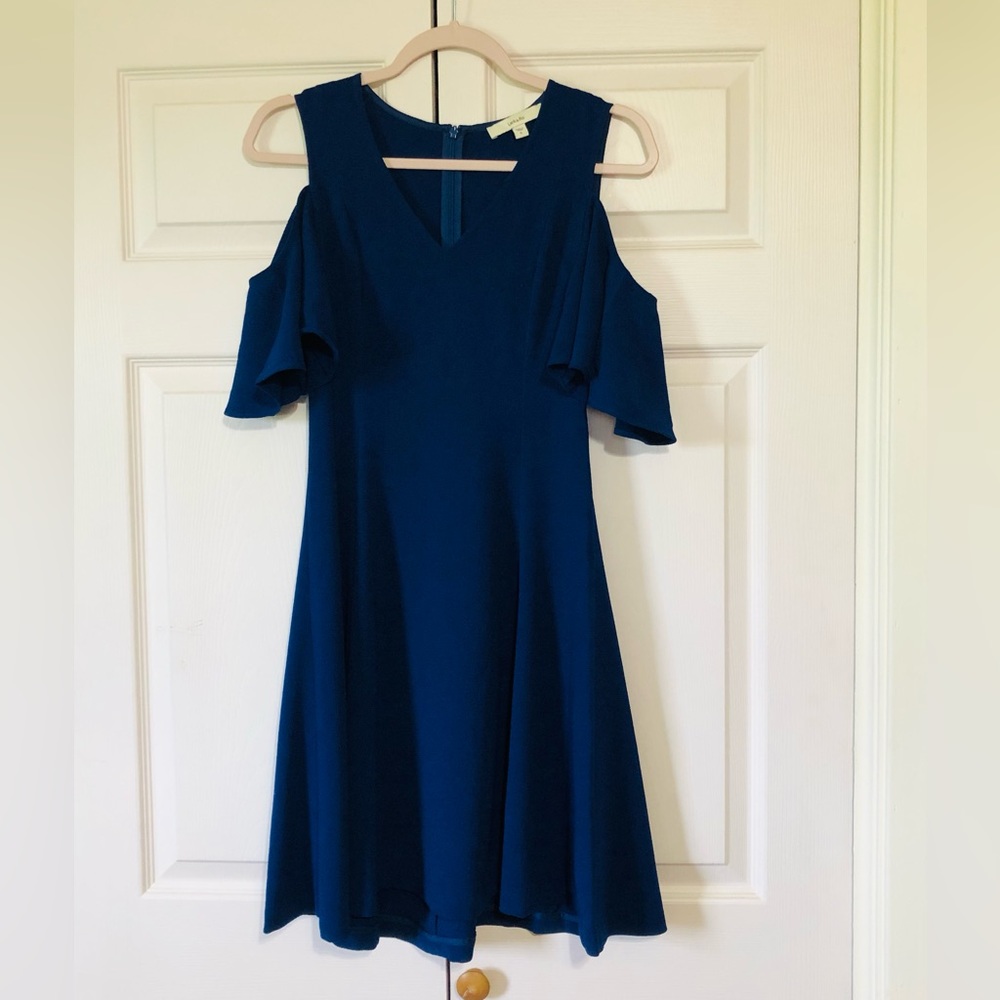 NWOT Lark & Ro Women's Short Sleeve Cold Shoulder A-Line Dress